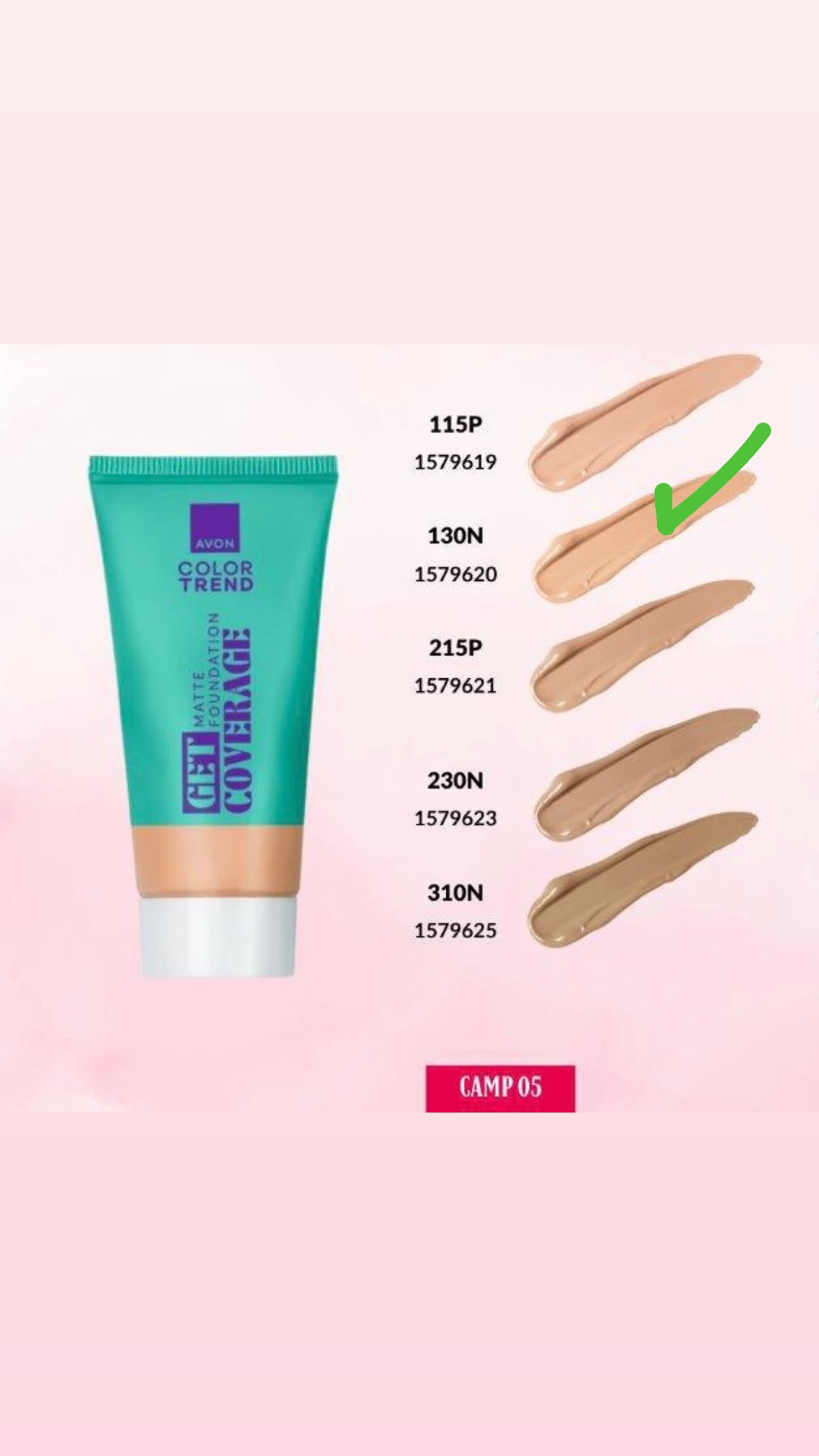 AVON COVERAGE MATTE FOUNDATION