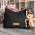 Chic Casual Women's Handbag with Teddy Bear Charm