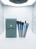 Mini Travel Makeup Brush Set with Pouch