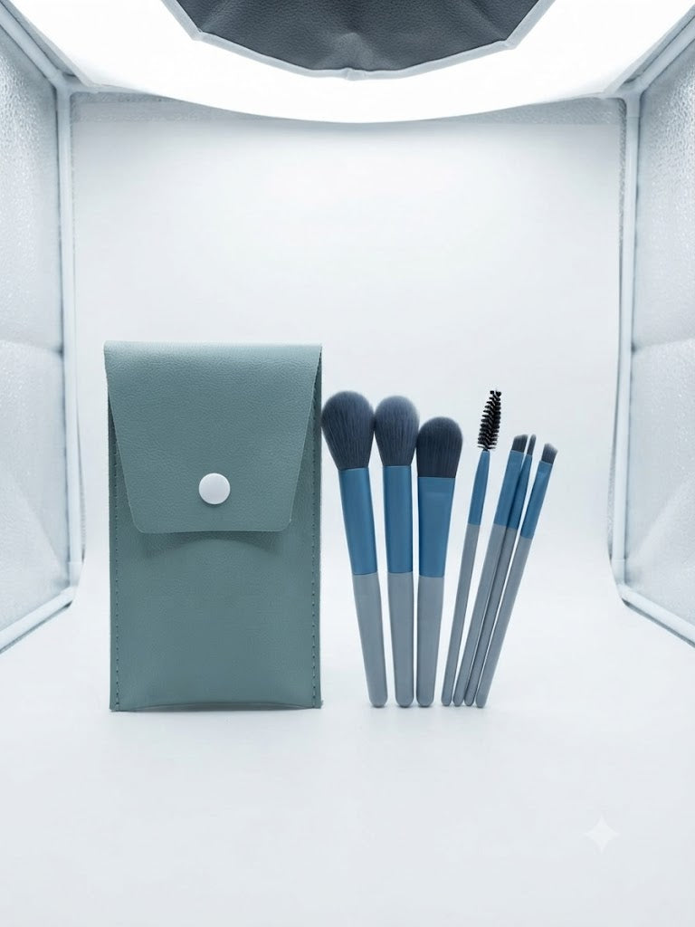 Mini Travel Makeup Brush Set with Pouch