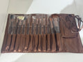 Professional Makeup Brush Set with Roll-Up Pouch